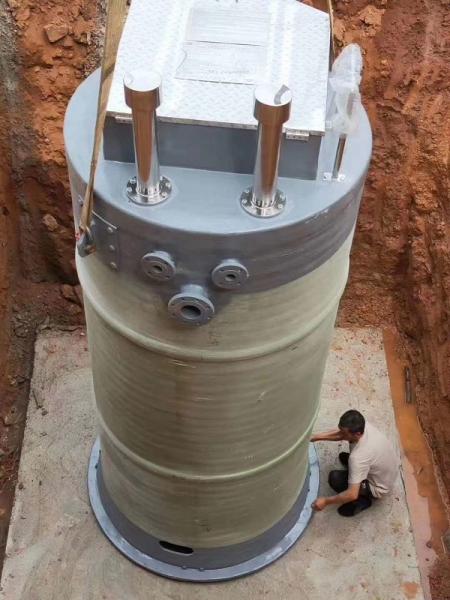 印尼峨眉山一体化提升泵安装